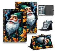 RWUTYTIUL for 10.1" Android 15/Android 16 10 Inch 2025 Universal Case, 360 Degree Rotating Kickstand Protective Stand Case with Multiple Viewing Leather Case for 9"-10.5", White Bearded Old Mman
