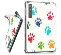 RWUTYTIUL for 6.13" Onyx Boox Palma 2/Boox Palma ePaper Clear Tablet Case, Transparent Shockproof Protective Shell Lightweight TPU Accessories Cover Women Man, Dog Paw Print White
