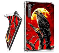 RWUTYTIUL for 6.13" Onyx Boox Palma 2/Boox Palma ePaper Clear Tablet Case, Transparent Shockproof Protective Shell Lightweight TPU Accessories Cover Women Man, Red Sky Eagle