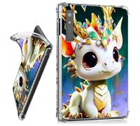 RWUTYTIUL for 6.13" Onyx Boox Palma 2/Boox Palma ePaper Clear Tablet Case, Transparent Shockproof Protective Shell Lightweight TPU Accessories Cover Women Man, White Dragon