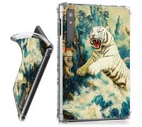 RWUTYTIUL for 6.13" Onyx Boox Palma 2/Boox Palma ePaper Clear Tablet Case, Transparent Shockproof Protective Shell Lightweight TPU Accessories Cover Women Man, Wave White Tiger