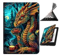 RWUTYTIUL for 6" Kindle Paperwhite (10th Generation, 2019 Release) E-Reader Case, Shockproof Smart Protective Multi-Angle Viewing Tablet Cover for Women Men with Auto Sleep/Wake, Baby Dragon