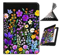 RWUTYTIUL for All-New Amazon Kindle Fire HD 8 & 8 Plus(12th/10th Generation, 2024/2022/2020) Case, Shockproof Smart Protective Multi-Angle Viewing Tablet Cover with Auto Sleep/Wake, Purple Wildflower