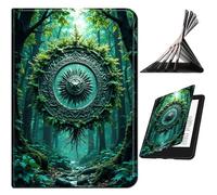 RWUTYTIUL for Amazon Fire HD 10 & 10 Plus(13th/11th Generation, 2023/2021 Release) Case, Shockproof Smart Protective Multi-Angle Viewing Tablet Cover for Women Men - Forest Wind Chime