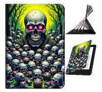 RWUTYTIUL for Amazon Kindle Fire Max 11(13th Generation, 2023 Release) 11" Case, Shockproof Smart Protective Multi-Angle Viewing Tablet Cover for Women Men with Auto Sleep/Wake - Forest Skull