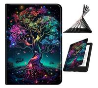 RWUTYTIUL for Amazon Kindle Fire Max 11(13th Generation, 2023 Release) 11" Case, Shockproof Smart Protective Multi-Angle Viewing Tablet Cover for Women Man with Auto Sleep/Wake, Colorful Tree Leaf
