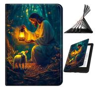 RWUTYTIUL for Amazon Kindle Fire Max 11(13th Generation, 2023 Release) 11" Case, Shockproof Smart Protective Multi-Angle Viewing Tablet Cover for Women Men with Auto Sleep/Wake - Man Sheep Forest