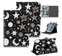 RWUTYTIUL for Google Pixel Tablet 11 Inch 2023 Release Universal Tablet Case, 360 Degree Rotating Kickstand Protective Stand Case with Multiple Viewing PU Leather Shell Case, Star Moon