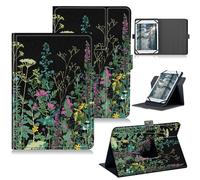 RWUTYTIUL for Google Pixel Tablet 11 Inch 2023 Release Universal Tablet Case, 360 Degree Rotating Kickstand Protective Stand Case with Multiple Viewing PU Leather Shell Case, Wildflower