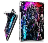 RWUTYTIUL for iPad 10.2 Inch 9th/8th/7th Generation 2021/2020/2019 Clear Tablet Case, Transparent Shockproof Protective Shell Lightweight TPU Accessories Cover Women Man, Night Warriors