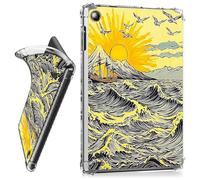 RWUTYTIUL for iPad 10.2 Inch 9th/8th/7th Generation 2021/2020/2019 Clear Tablet Case, Transparent Shockproof Protective Shell Lightweight TPU Accessories Cover Women Man, Sunset Waves