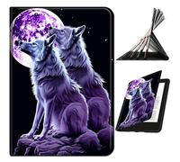 RWUTYTIUL for iPad 9th/8th/7th Generation 10.2 Inch (2021/2020/2019 Release) Case, Shockproof Smart Protective Multi-Angle Viewing Tablet Cover for Women Men with Auto Sleep/Wake, Moon Wolf