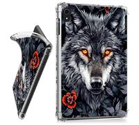 RWUTYTIUL for iPad A16 11th Generation 2025/10th Gen 2022 10.9 Inch Clear Tablet Case, Transparent Shockproof Protective Shell Lightweight TPU Accessories Cover Women Man, Grey Wolf