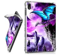 RWUTYTIUL for iPad Air 11" 7th/6th Gen 2025/2024 Case, for iPad Air 5th/4th Gen 10.9" 2022/2020 Clear Case, Transparent Shockproof Protective Shell Lightweight TPU Cover, Purple Mountain Dragon