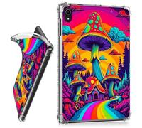 RWUTYTIUL for iPad Air 13 Inch M3 2025 & M2 2024 Clear Tablet Case, Transparent Shockproof Protective Shell Lightweight TPU Accessories Cover Women Man, Rainbow Mushroom Road
