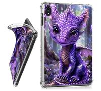 RWUTYTIUL for iPad Air 6th Generation 11 Inch M2 2024 Clear Case, Transparent Shockproof Protective Shell Lightweight TPU Case for iPad Air 5th/4th Generation 2022/2020 10.9 Inch, Purple Dragon