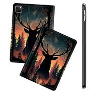 RWUTYTIUL for iPad Pro 12.9 Inch (6th/5th/4th/3rd Generation, 2022/2021/2020/2018) Tablet Case, Multi-Angle Viewing Shockproof Smart Protective Case for iPad Pro 12.9", Darkness Deer