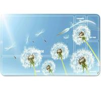 RWUTYTIUL for MTG Card Playmat 24 X 14 Inch with A Zone, Stitched Play Mat for Commander Board TCG RPG CCG Game Desktop Tablet Mouse Pad for Playing Accessories, Dandelion Blue Sky
