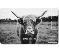 RWUTYTIUL for MTG Card Playmat 24 X 14 Inch with B Zone, Stitched Play Mat for Commander Board TCG RPG CCG Game Desktop Tablet Mouse Pad for Playing Accessories, Gray Cow
