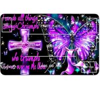 RWUTYTIUL for MTG Card Playmat 24 X 14 Inch with B Zone, Stitched Play Mat for Commander Board TCG RPG CCG Game Desktop Tablet Mouse Pad for Playing Accessories, Butterfly Inspirational Words