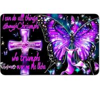 RWUTYTIUL for MTG Card Playmat 24 X 14 Inch with No Zone, Stitched Play Mat for Commander Board TCG RPG CCG Game Desktop Tablet Mouse Pad for Playing Accessories, Butterfly Inspirational Words