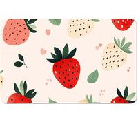 RWUTYTIUL for MTG Card Playmat 24 X 14 Inch with No Zone, Stitched Play Mat for Commander Board TCG RPG CCG Game Desktop Tablet Mouse Pad for Playing Accessories, Strawberry Pink