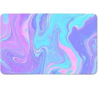 RWUTYTIUL for MTG Card Playmat 24 X 14 Inch with No Zone, Stitched Play Mat for Commander Board TCG RPG CCG Game Desktop Tablet Mouse Pad for Playing Accessories, Purple Texture