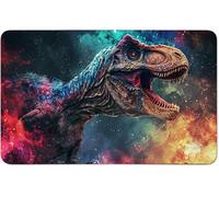 RWUTYTIUL for MTG Card Playmat 24 X 14 Inch with No Zone, Stitched Play Mat for Commander Board TCG RPG CCG Game Desktop Tablet Mouse Pad for Playing Accessories, Flaming Dinosaur