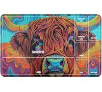 RWUTYTIUL for MTG Card Playmat TCG Playmat Desk Mats 24 X 14 Inch, Stitched Playmat for Commander Board RPG CCG Game Magic The Gathering, Play Mat for Card Game Playing Accessories, Cow