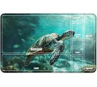 RWUTYTIUL for MTG Card Playmat TCG Playmat Desk Mats 24 X 14 Inch, Stitched Playmat for Commander Board RPG CCG Game Magic The Gathering, Play Mat for Card Game Playing Accessories, Turtles