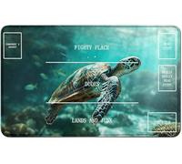 RWUTYTIUL for MTG Card Playmat TCG Playmat Desk Mats 24 X 14 Inch, Stitched Playmat for Commander Board RPG CCG Game Magic The Gathering, Play Mat for Card Game Playing Accessories, Turtles