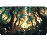 RWUTYTIUL for MTG Playmat Size 24 X 14 Inch, Stitched Card Game Mat for Commander Board TCG RPG CCG Desktop Tablet Mouse Pad for Enthusiasts Playing Accessories, Forest Magic