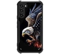 RWUTYTIUL for Samsung Galaxy S26 5G Case, Fit Ultra Thin Soft Silicone Shockproof Protective Cover Full Body Drop Protection Phone Cover for Women Men[Support Wireless Charging], Black Eagle