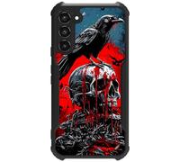 RWUTYTIUL for Samsung Galaxy S26 Plus Case, Fit Ultra Thin Soft Silicone Shockproof Protective Cover Full Body Drop Protection Phone Cover for Women Men, Red Skull Eagle