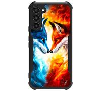 RWUTYTIUL for Samsung Galaxy S26 Plus Case, Fit Ultra Thin Soft Silicone Shockproof Protective Cover Full Body Drop Protection Phone Cover for Women Men, Red Blue for Fox