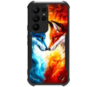 RWUTYTIUL for Samsung Galaxy S26 Ultra 5G Case, Fit Ultra Thin Soft Silicone Shockproof Protective Cover Full Body Drop Protection Phone Cover for Women Men, Red Blue for Fox