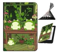RWUTYTIUL for Samsung Galaxy Tab A 8.0" 2019 SM-T290/T295 Case, Shockproof Smart Protective Multi-Angle Viewing Tablet Cover for Women Men with Auto Sleep/Wake, Green Frog Flower