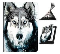 RWUTYTIUL for Samsung Galaxy Tab A7 10.4" 2022/2020 (T503/T509/T500/T505/T507) Case, Shockproof Smart Protective Multi-Angle Viewing Tablet Cover for Women Men, Huskies in Snow