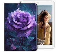 RWUTYTIUL for Samsung Galaxy Tab A7 10.4 Inch 2020/2022 Tablet Case, Multi-Angle Viewing Shockproof Smart Protective Case for Galaxy Tab A7 10.4" SM-T509 T500 T503 T505 T507, Purple Roses