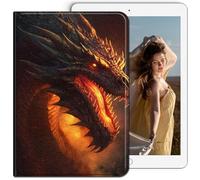 RWUTYTIUL for Samsung Galaxy Tab A7 10.4 Inch 2020/2022 Tablet Case, Multi-Angle Viewing Shockproof Smart Protective Case for Galaxy Tab A7 10.4" SM-T509 T500 T503 T505 T507, Flaming Dragon