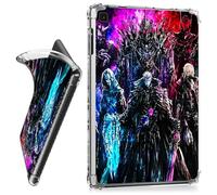 RWUTYTIUL for Samsung Galaxy Tab A7 Lite 8.7" SM-T220/T225 Clear Tablet Case, Transparent Shockproof Protective Shell Lightweight TPU Accessories Cover Women Man, Night Warriors