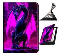 RWUTYTIUL for Samsung Galaxy Tab A8 10.5" 2022 Model (SM-X200/X205/X207) Case, Shockproof Smart Protective Multi-Angle Viewing Tablet Cover for Women Men with Auto Sleep/Wake, Purple Black Dragon