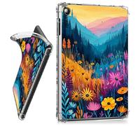 RWUTYTIUL for Samsung Galaxy Tab A9+/A9 Plus 11" 2023 SM-X210/X216/X218 Clear Tablet Case, Transparent Shockproof Protective Shell Lightweight TPU Accessories Cover Women Man, Mountain Wildflowers