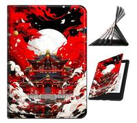 RWUTYTIUL for Samsung Galaxy Tab S10+ Plus 2024/ S9 FE+ Plus/ S9+ Plus 12.4" 2023 Case, Shockproof Smart Protective Multi-Angle Viewing Tablet Cover for Women Men with Auto Sleep/Wake, Red Wave House