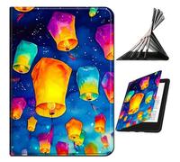 RWUTYTIUL for Samsung Galaxy Tab S10+ Plus 2024/ S9 FE+ Plus/ S9+ Plus 12.4" 2023 Case, Shockproof Smart Protective Multi-Angle Viewing Tablet Cover for Women Men with Auto Sleep/Wake, Blue Lantern