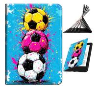 RWUTYTIUL for Samsung Galaxy Tab S10 Ultra/S9 Ultra/S8 Ultra 14.6" 2024/2023/2022 Case, Shockproof Smart Protective Multi-Angle Viewing Cover for Women Men with Auto Sleep/Wake, Soccer Painting