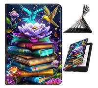 RWUTYTIUL for Samsung Galaxy Tab S5e 10.5" 2019 SM-T720/T725 Case, Shockproof Smart Protective Multi-Angle Viewing Tablet Cover for Women Men with Auto Sleep/Wake, Book Lotus