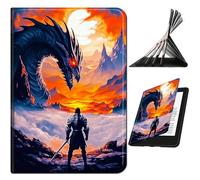 RWUTYTIUL for Samsung Galaxy Tab S8 Plus 2022/S7 FE 2021/S7 Plus 2020 12.4" Case, Shockproof Smart Protective Multi-Angle Viewing Tablet Cover for Women Men with Auto Sleep/Wake, Black Dragon Warrior