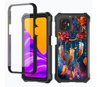 RWUTYTIUL for Samsung Xcover 6 Pro/Galaxy Xcover 7 Pro Art Case w/1 * Screen Protector, Shockproof Heavy Duty Dual Layer Protective Hard PC Soft Silicone Case, Dream Laying Net