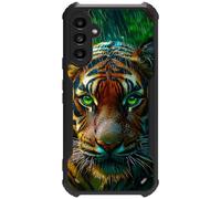 RWUTYTIUL Green Eyed Tiger for Samsung Galaxy A36 5G Case, Fit Ultra Thin Soft Silicone Shockproof Protective Cover Full Body Drop Protection Phone Case for Women Men